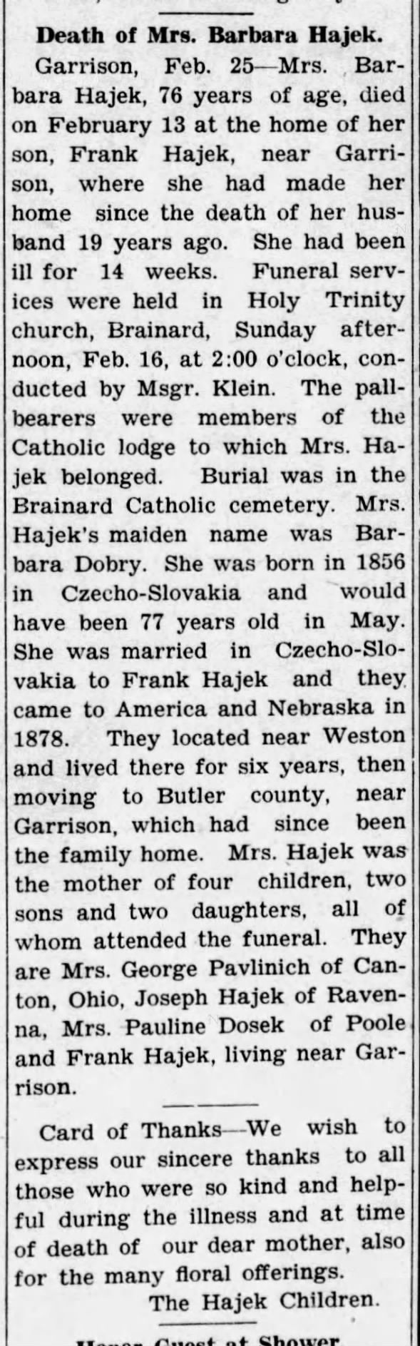 Barbara Dobry Hajek